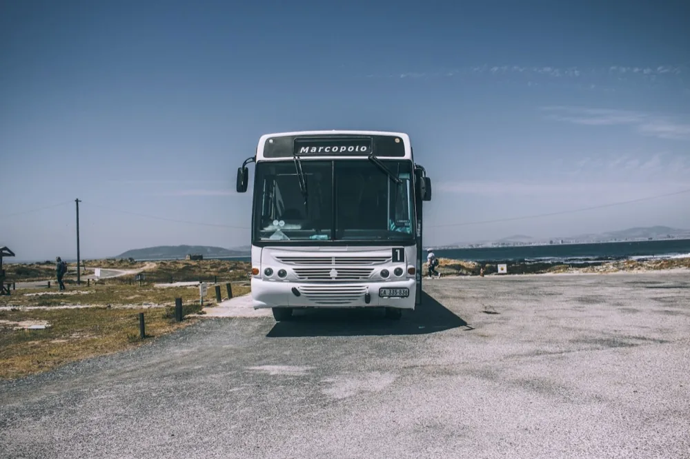 Large capacity bus of the type used on plant shuttle routes